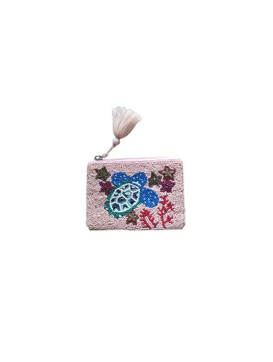 america and beyond Handbags - America & Beyond Embellished Beach Themed Coin Pouch